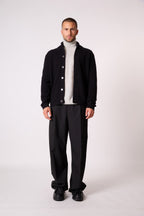 Veste Boutonnée Col Châle 4 Fils - Gilmour - Noir