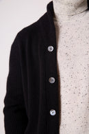 Chaqueta Cuello Chal Abotonada 4 Hilos - Gilmour - Negro