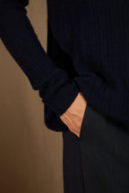 Boat Neck Jumper - Bantaskin - Navy