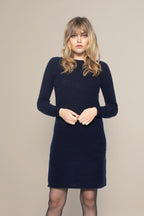 Round-Neck Dress - Lola - Navy