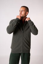 Gilet Zippé Col Montant Cody - Kaki Chiné