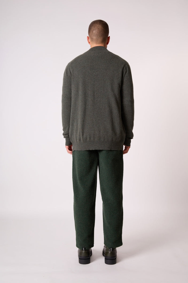 Chaleco con cremallera y cuello alto - Cody - Heather Khaki