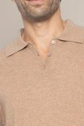 Long-Sleeved Polo Shirt - Spencer - Hazelnut