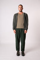 Gilet Zippé Capuche - Eldo - Kaki Chiné