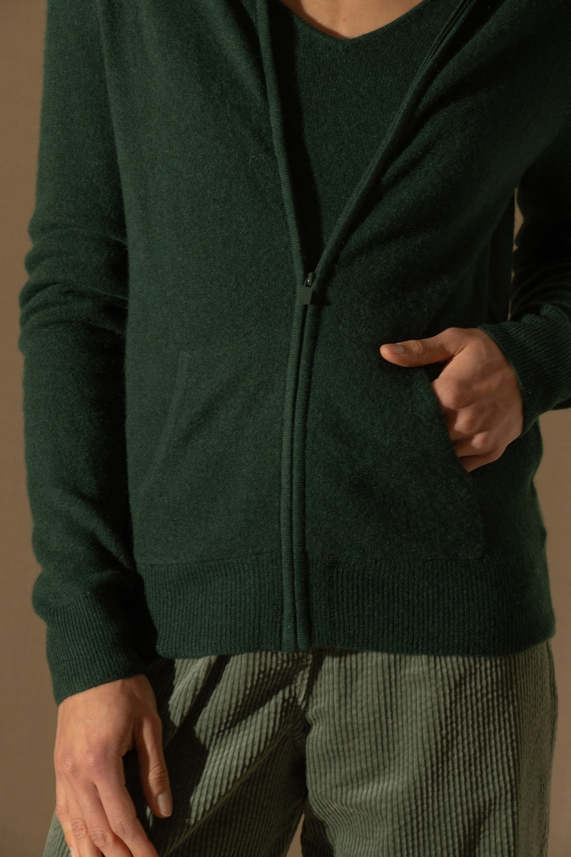 Gilet Zippé Capuche Emma - Cyprès