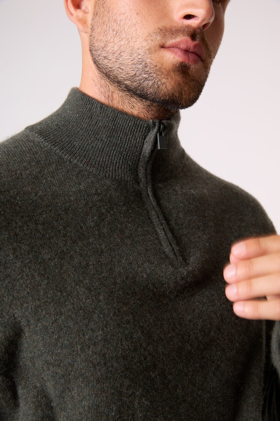 Trucker Jumper - Greg - Khaki Marl