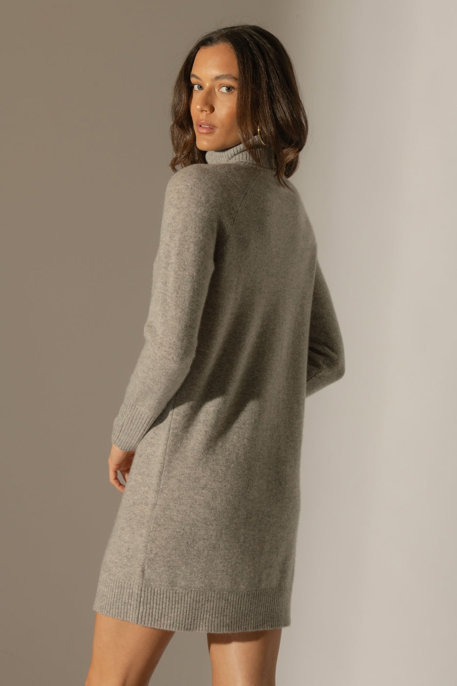 Vestido Cuello Vuelto - Amanda - Nube Jaspeada