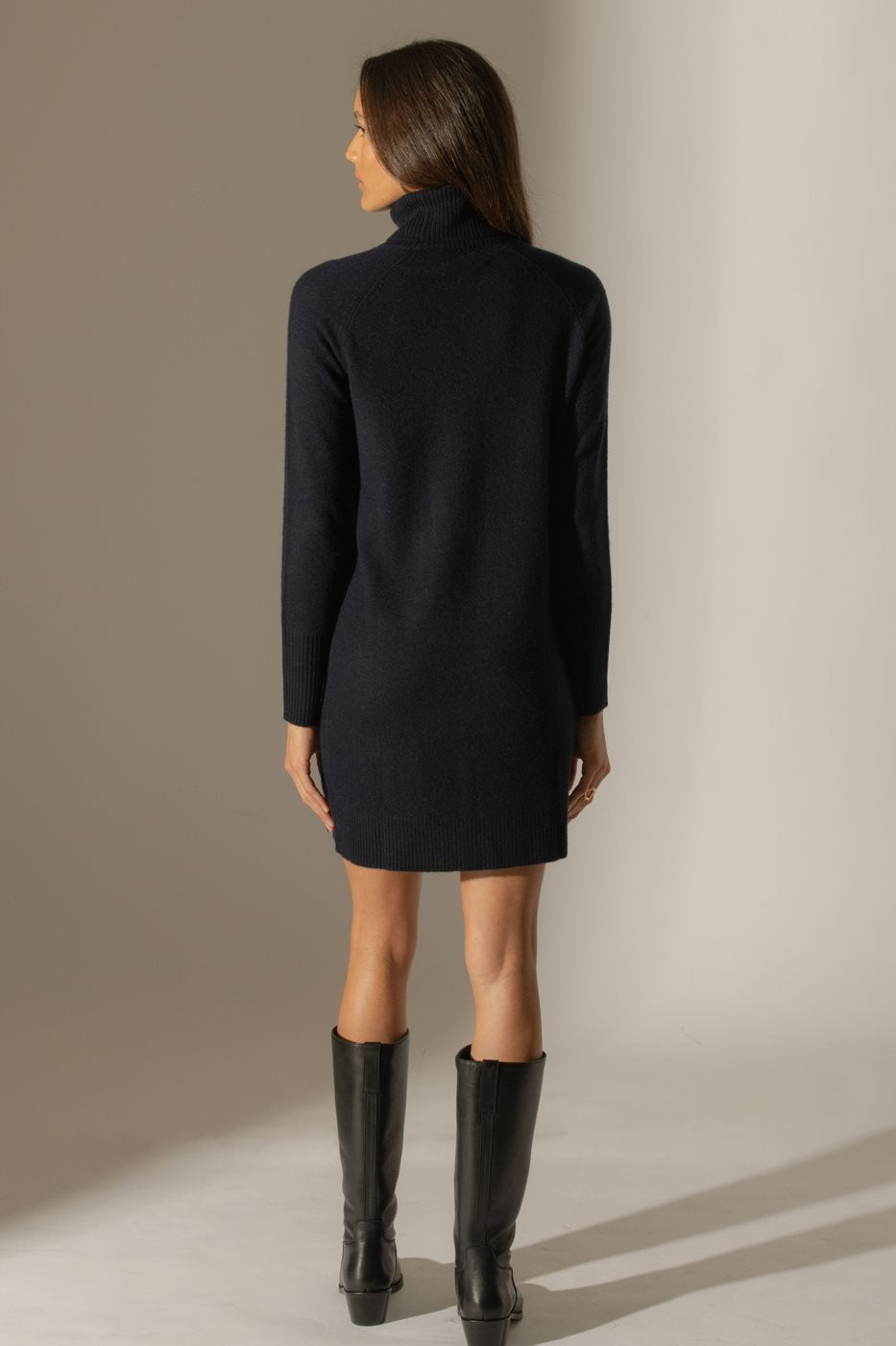 Robe Col Roulé - Amanda - Navy