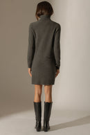 Vestido de cuello alto - Amanda - Charcoal Heather