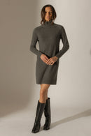 Vestido de cuello alto - Amanda - Charcoal Heather