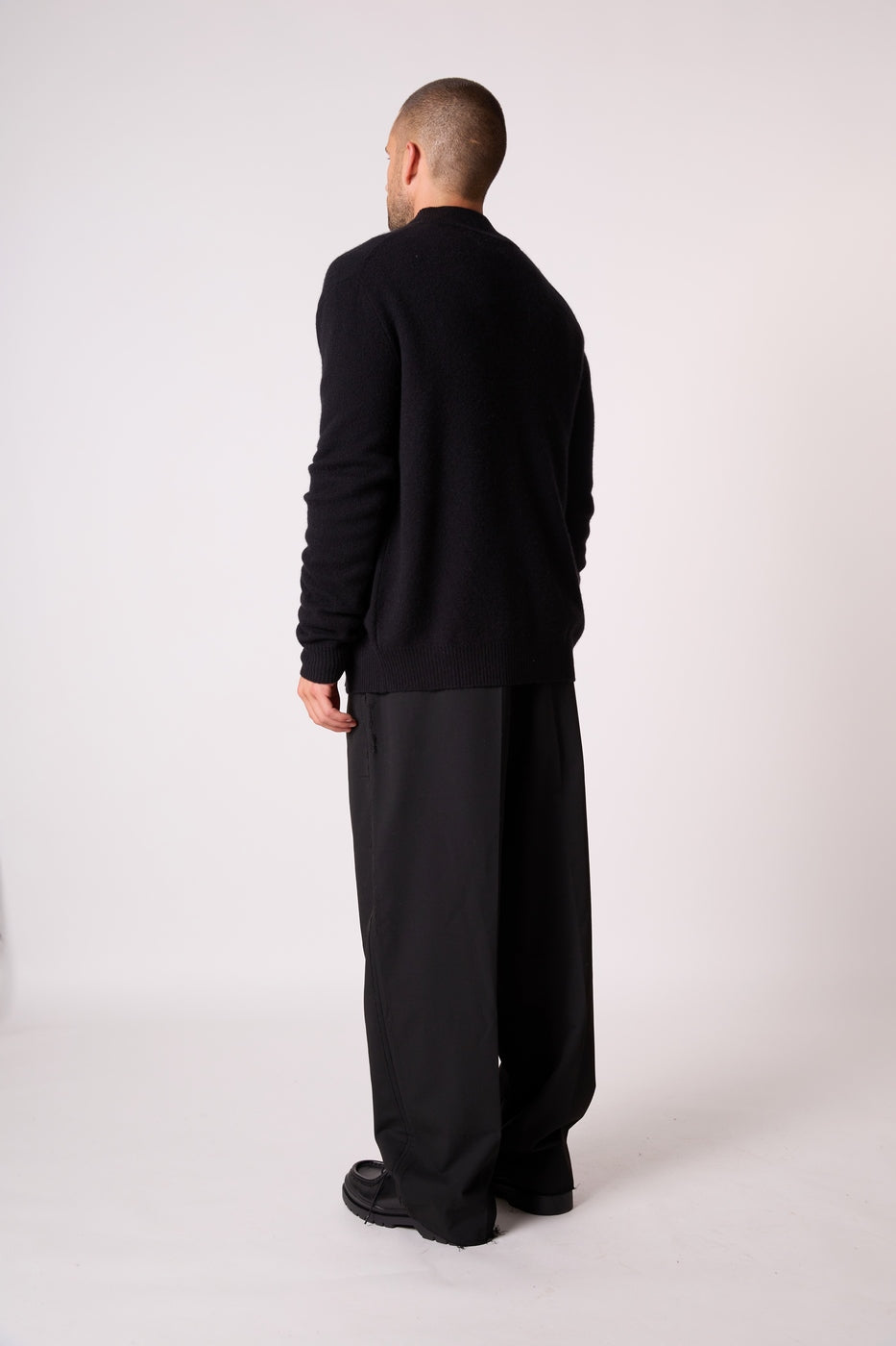 Chaleco con Cremallera Cuello Camionero 4 Hilos - Leo - Negro