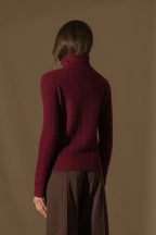 Pull Col Roulé 4 Fils - Amelia - Bordeaux