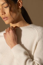 Pull Col Rond 4 Fils - Oceane - Neige