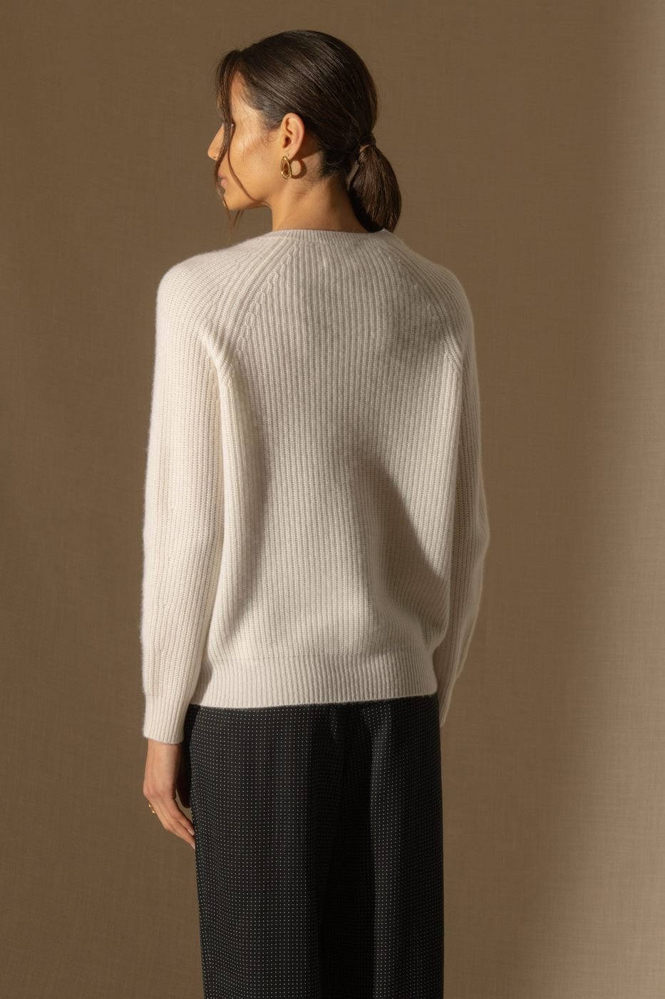 Pull Col Rond 4 Fils - Oceane - Neige