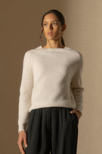 Pull Col Rond 4 Fils - Oceane - Neige
