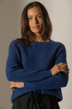 Pull Col Rond 4 Fils - Oceane - Outremer