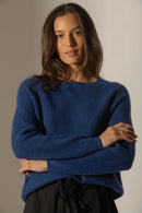 Pull Col Rond 4 Fils - Oceane - Outremer