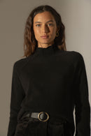 High Neck Sweater - Mollayra - Black