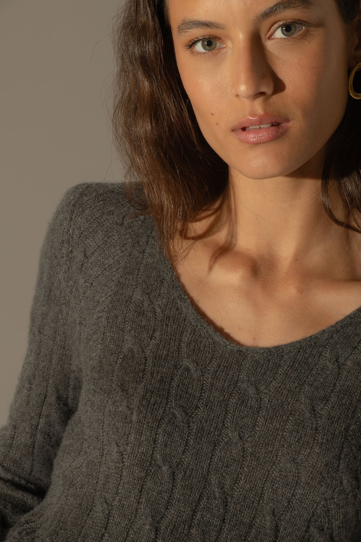 Pull Col V 4Fils Salome - Anthracite Chiné