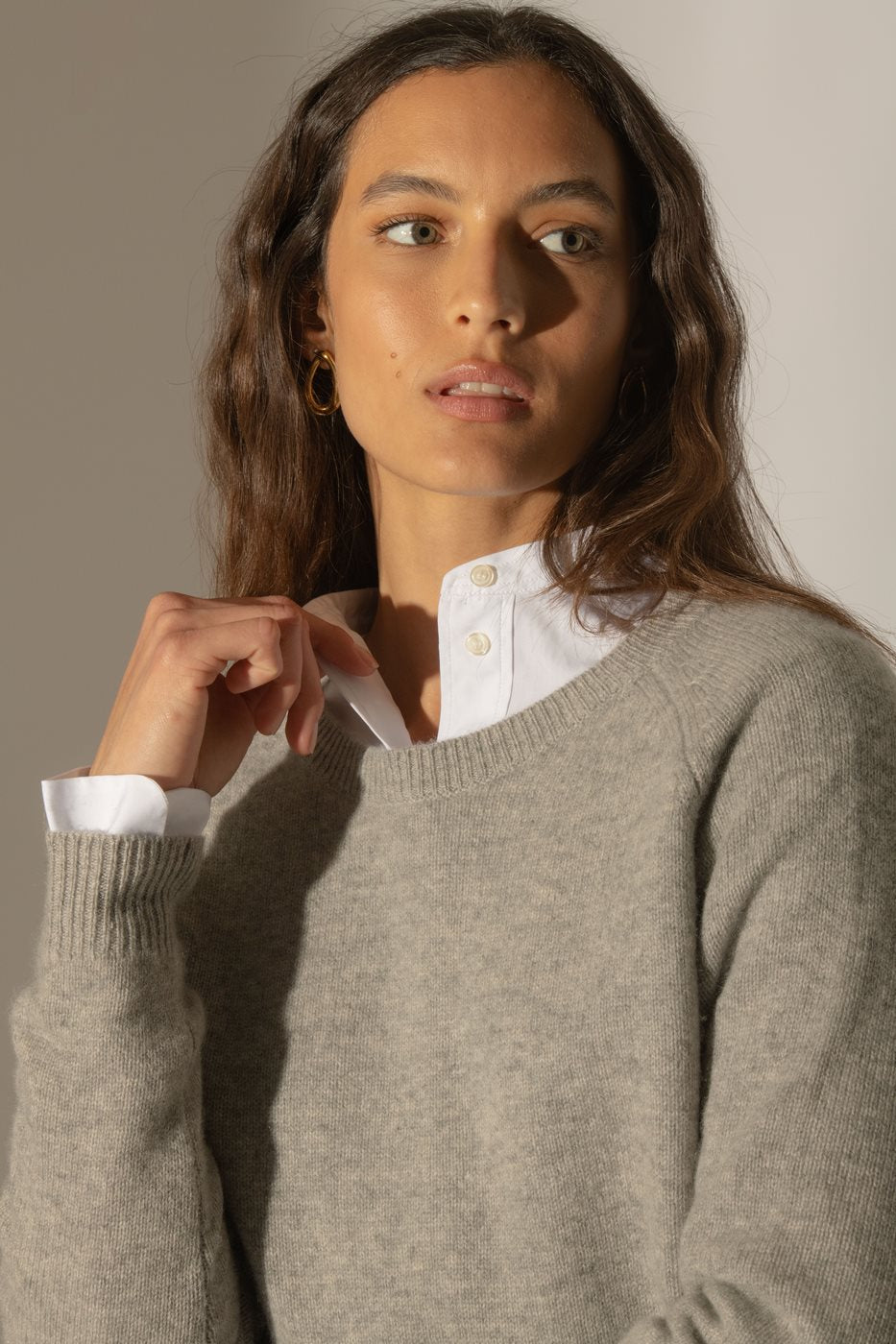 Jersey Cuello Redondo 4 Hilos - Lila - Nube Jaspeada