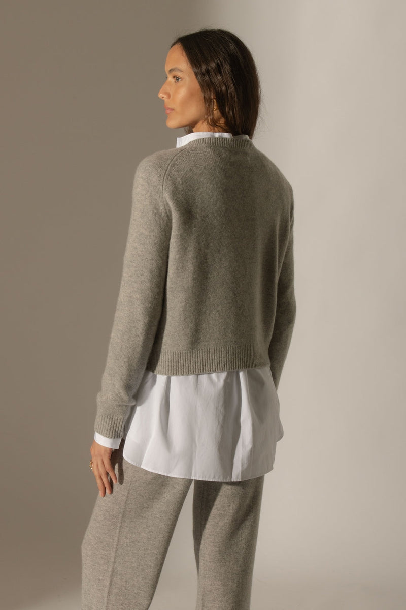 Jersey 4 Hilos Cuello Redondo - Lila - Cloud Heather