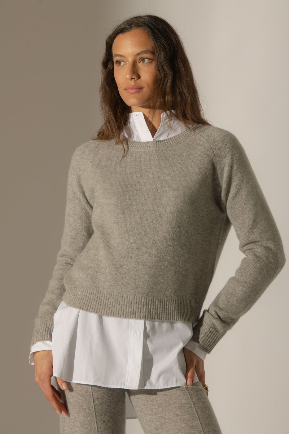 Jersey Cuello Redondo 4 Hilos - Lila - Nube Jaspeada