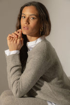 Jersey Cuello Redondo 4 Hilos - Lila - Nube Jaspeada