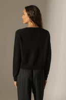 Jersey 4 Hilos Cuello Redondo - Lila - Negro