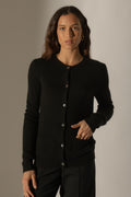 Cardigan Col Rond 4Fils Alya - Noir
