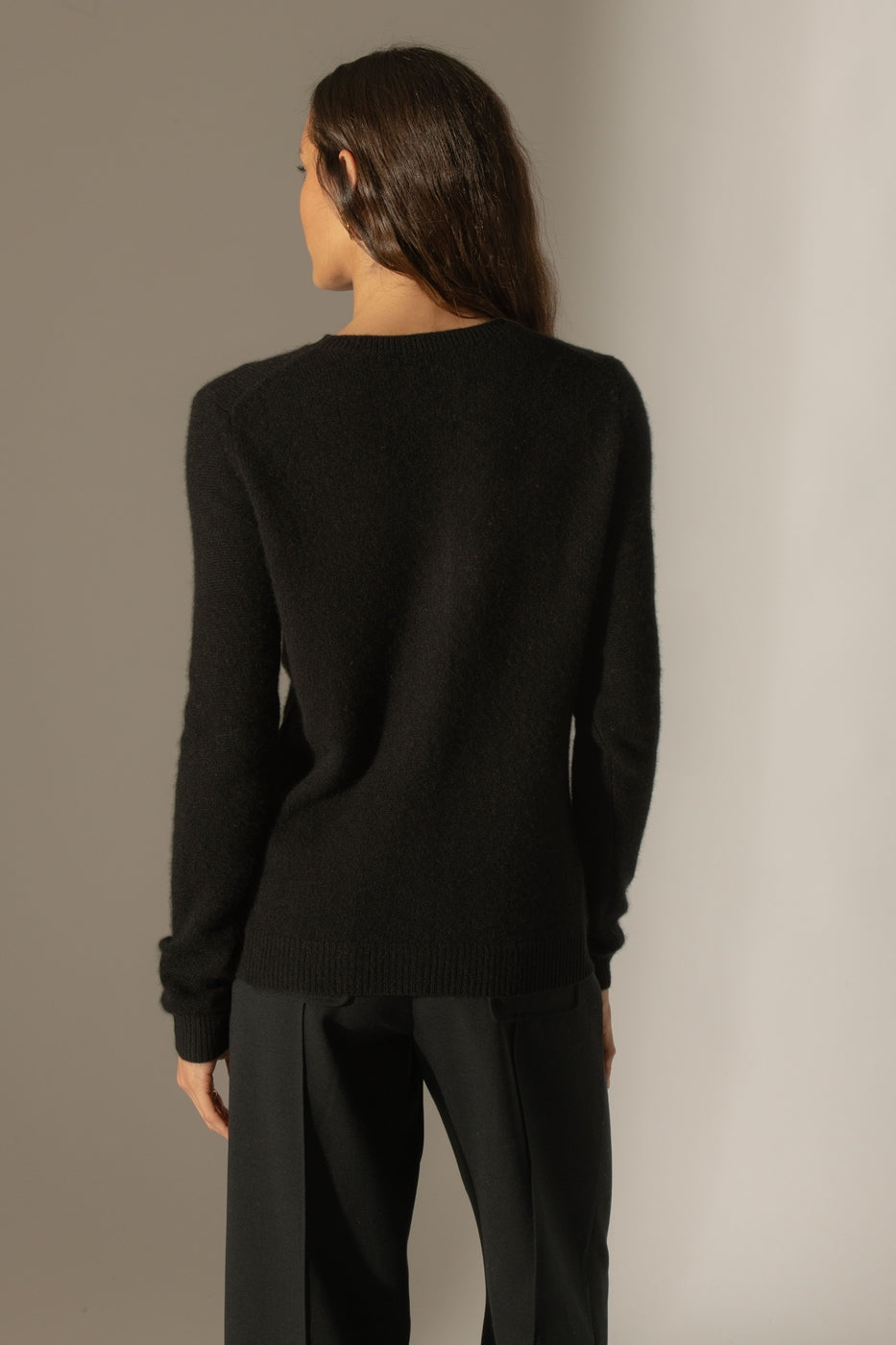 Cardigan Col Rond 4Fils Alya - Noir