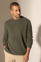 Pull Col Rond Marin Gabriel - Kaki Chiné