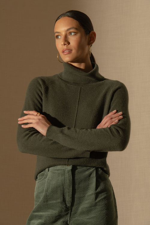 Pull Col Roulé - Carrick - Kaki