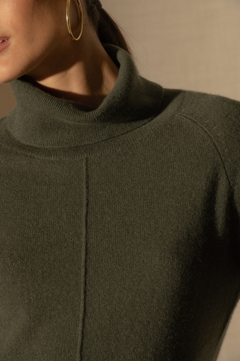 Pull Col Roulé - Carrick - Kaki