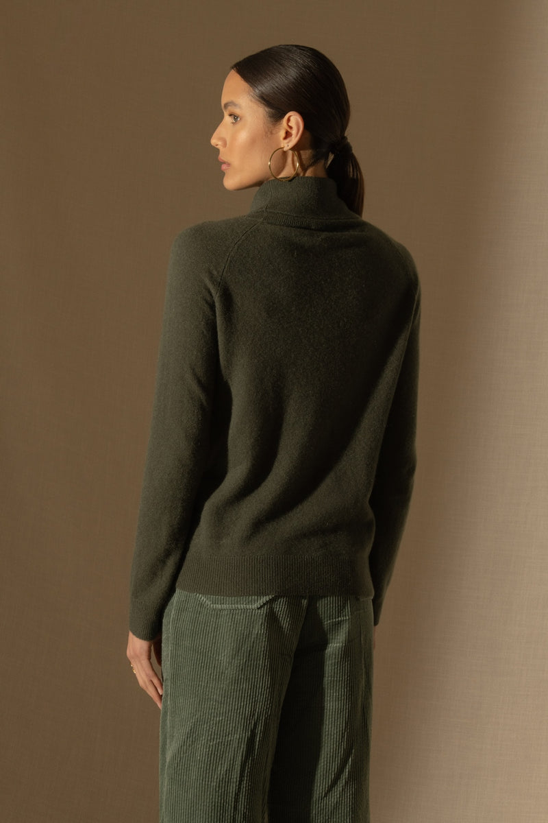 Pull Col Roulé - Carrick - Kaki