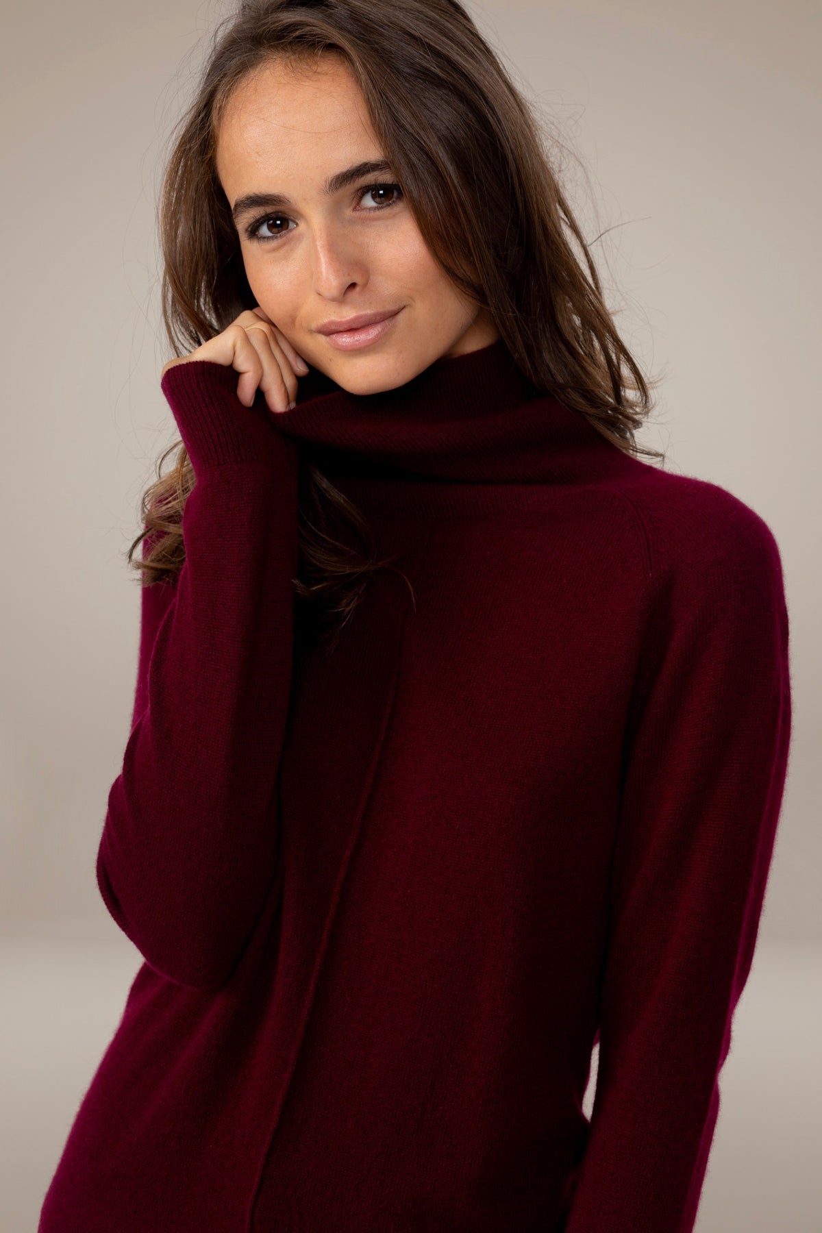 Pull Col Roulé Carrick - Bordeaux