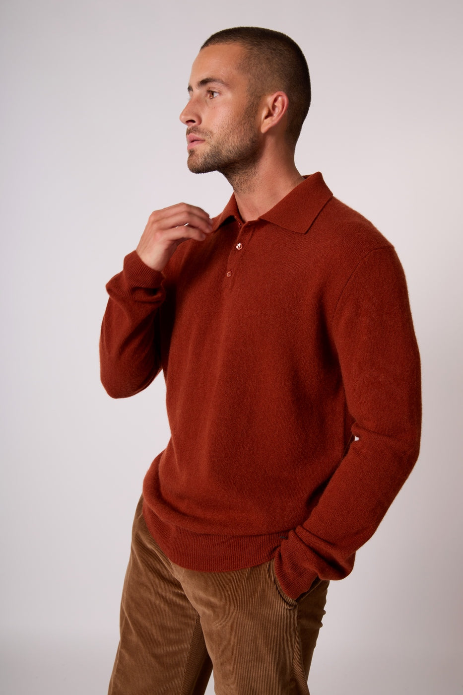 Polo Manches Longues Spencer - Écureuil