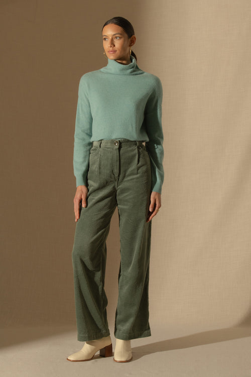 Pull Col Montant - Nethan - Vert Chiné