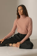 Pull Col Roulé Craigton - Bois De Rose