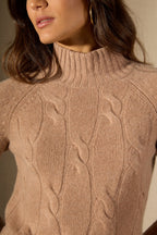 Pull Col Montant 6 Fils - Aspen - Camel Chiné