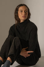 Jersey Cuello Alto 6 Hilos - Mairead - Negro