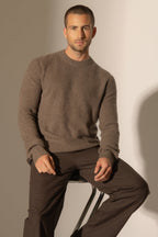 Jersey Cuello Redondo 4 Hilos - Aidan - Taupe Chiné