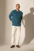 Pull Col Rond 4 Fils Aidan - Paon