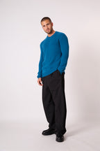 Pull Col Rond 4 Fils Aidan - Paon