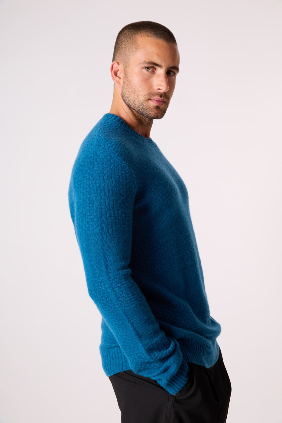 Pull Col Rond 4 Fils Aidan - Paon