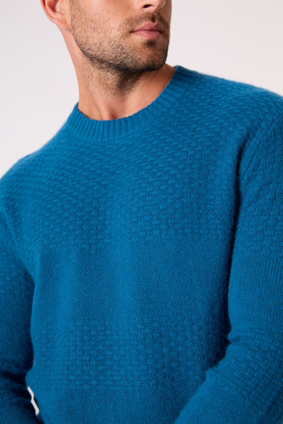 Pull Col Rond 4 Fils Aidan - Paon