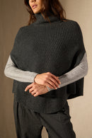 Cape Col Montant 6 Fils - Gache - Carbone Chiné