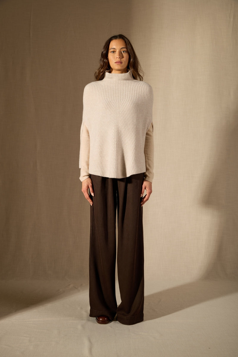 Cape Col Montant 6 Fils - Gache - Beige Chiné