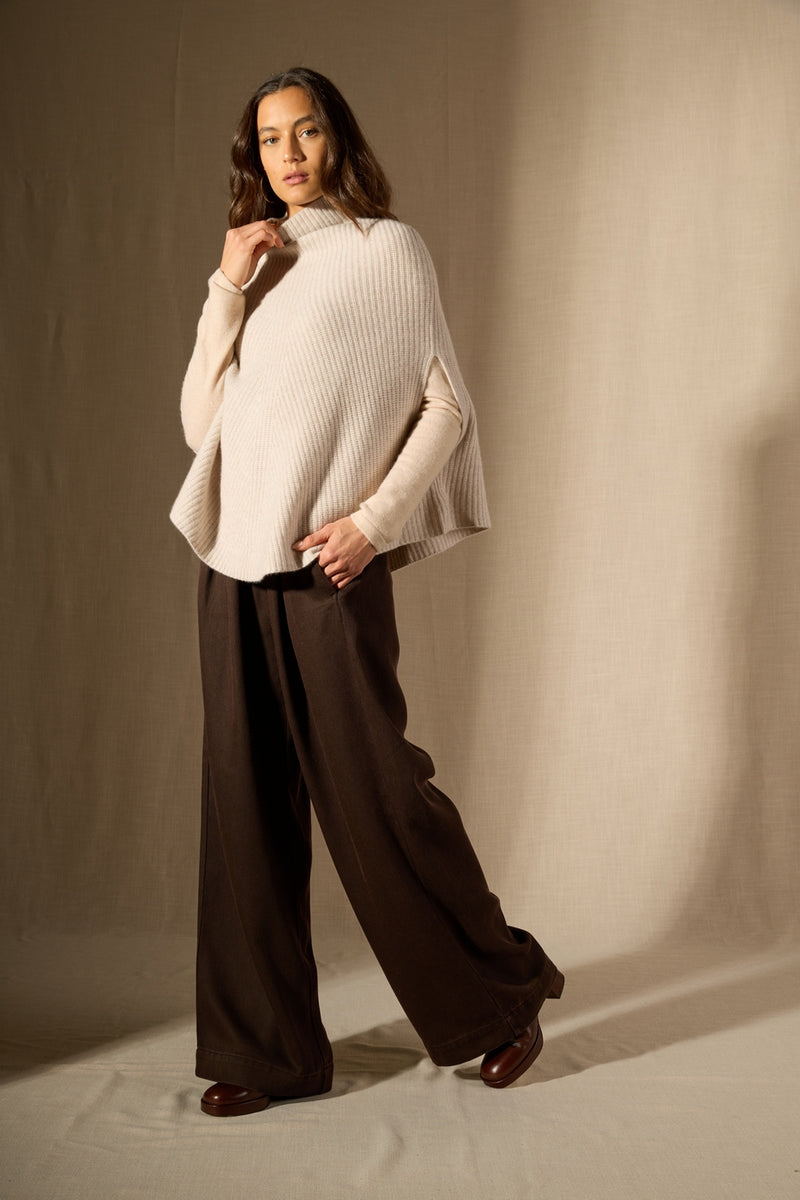 Cape Col Montant 6 Fils - Gache - Beige Chiné