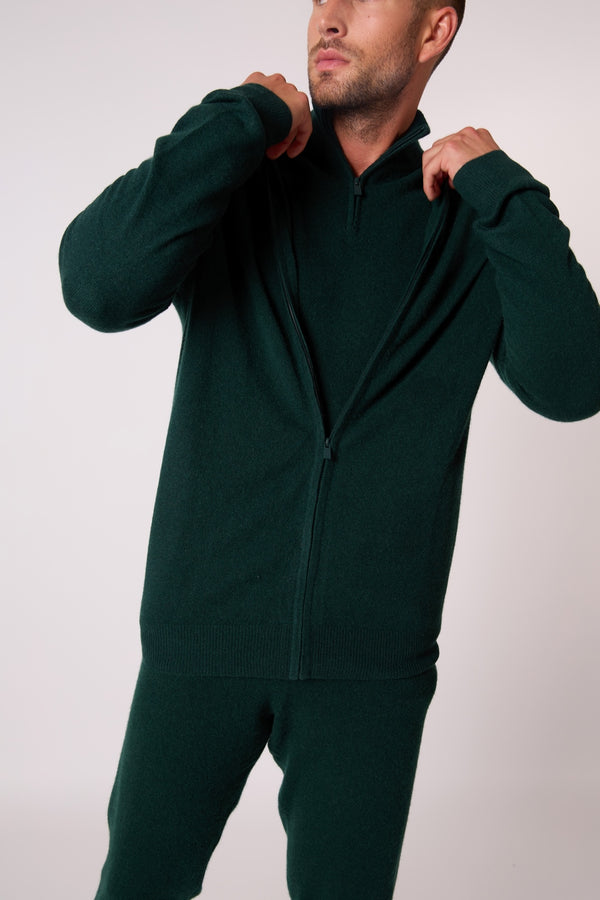 Gilet Zippé Capuche Eldo - Cyprès