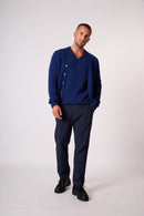 Cardigan Col V - Errol - Minuit